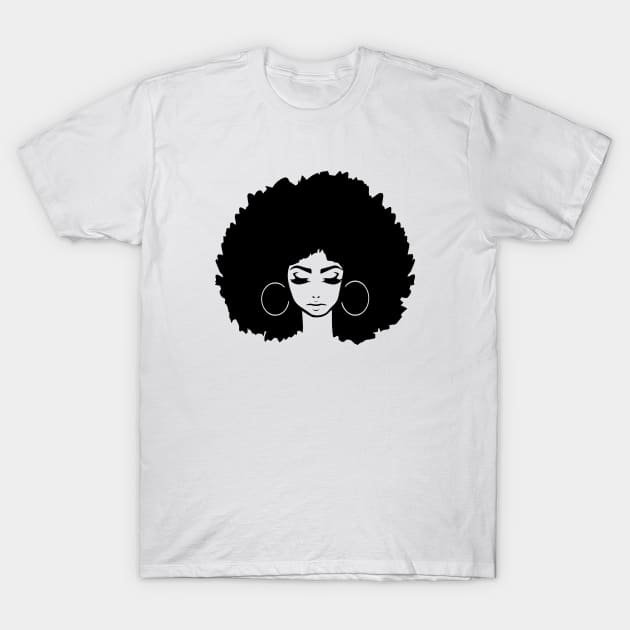 Afro hair T-Shirt by beaching